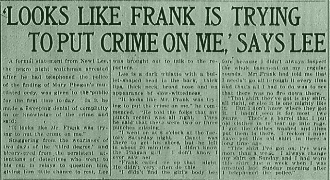 'Looks like Frank is Trying to Put the Crime on Me'